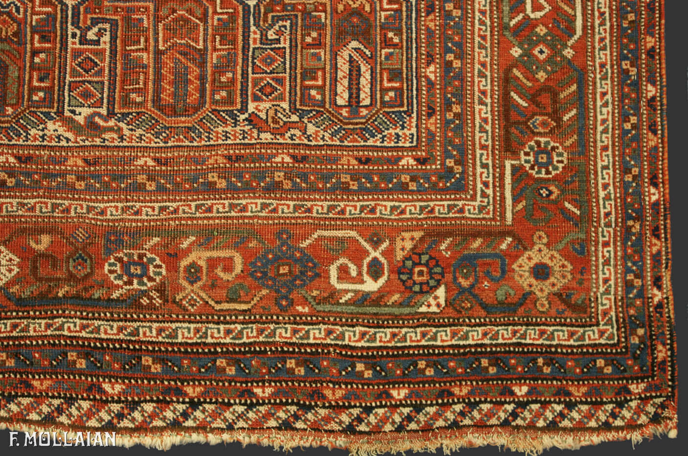 Antique Persian All-Over Afshari Rug n°:16431449